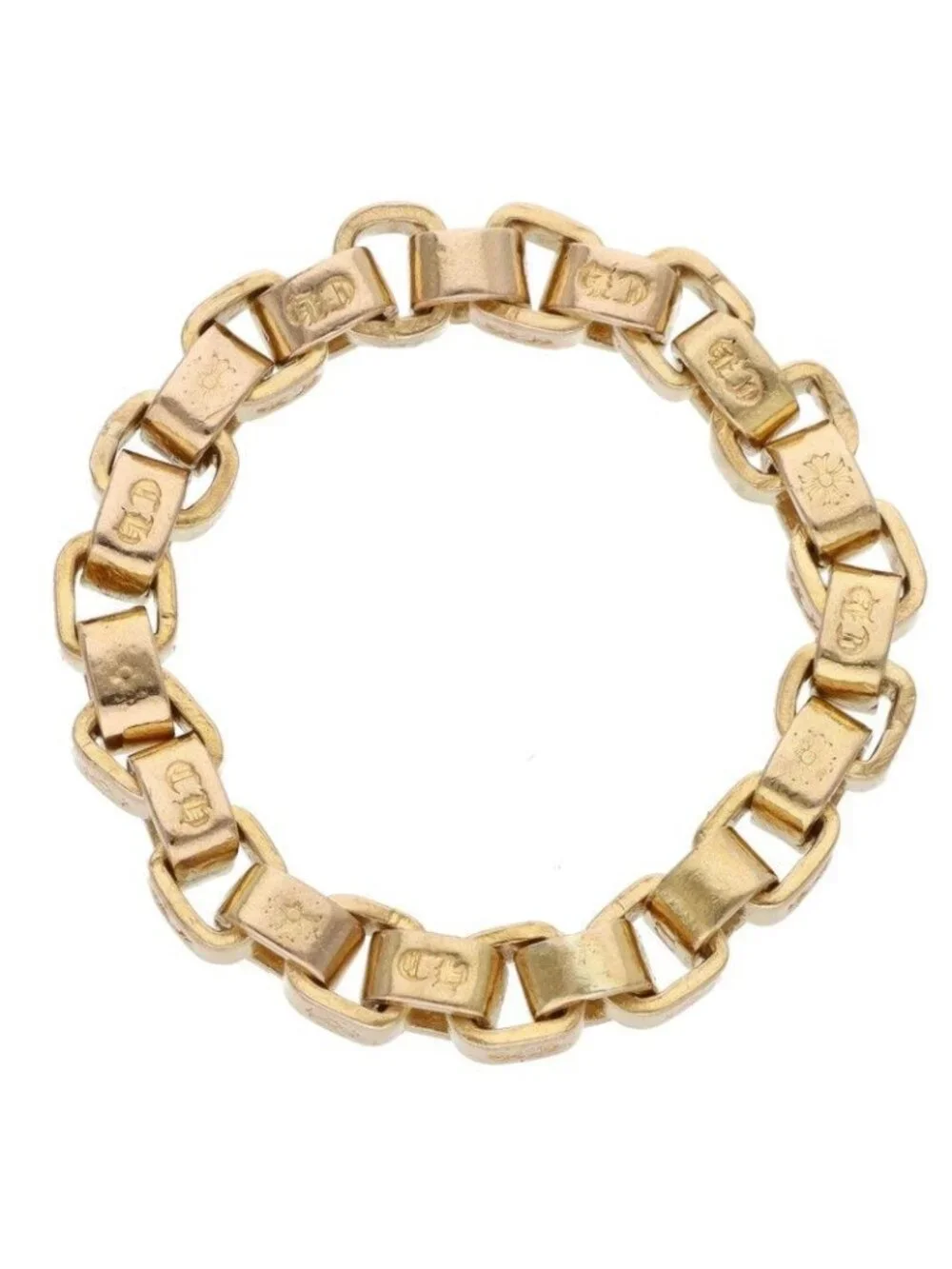 Chrome Hearts 22k Box Chain Gold Ring